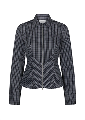 Cathy zip skjorte Black Neo Noir 
